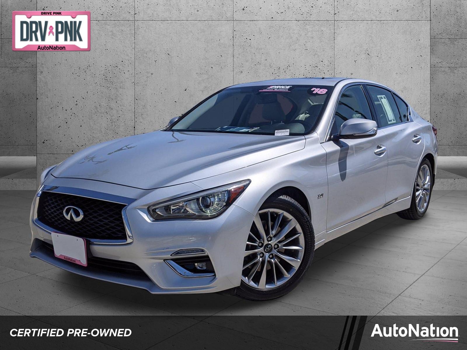Certified Liquid Platinum 2018 Infiniti Q50 3 0t Luxe Rwd For Sale At Autonation Infiniti Tustin Jm352772