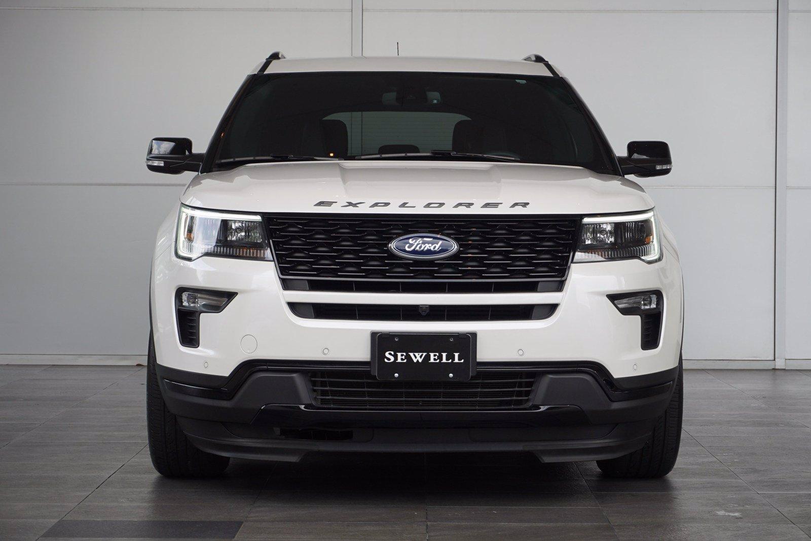 Used 19 Ford Explorer White Platinum Metallic Tri Coat With Photos Sport 4wd 1fm5k8gt3kgb
