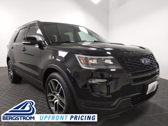 Shadow Black 18 Ford Explorer For Sale At Bergstrom Automotive Vin 1fm5k8gt3jga