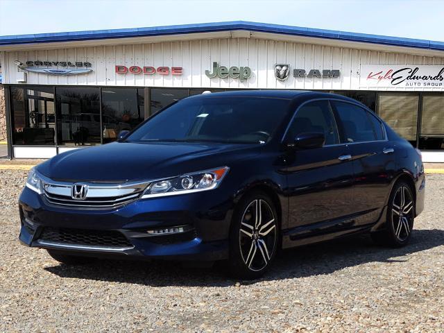 Used 2017 Honda Accord Sedan Sport Se Cvt In Obsidian Blue Pearl For Sale In Checotah Oklahoma 1023y