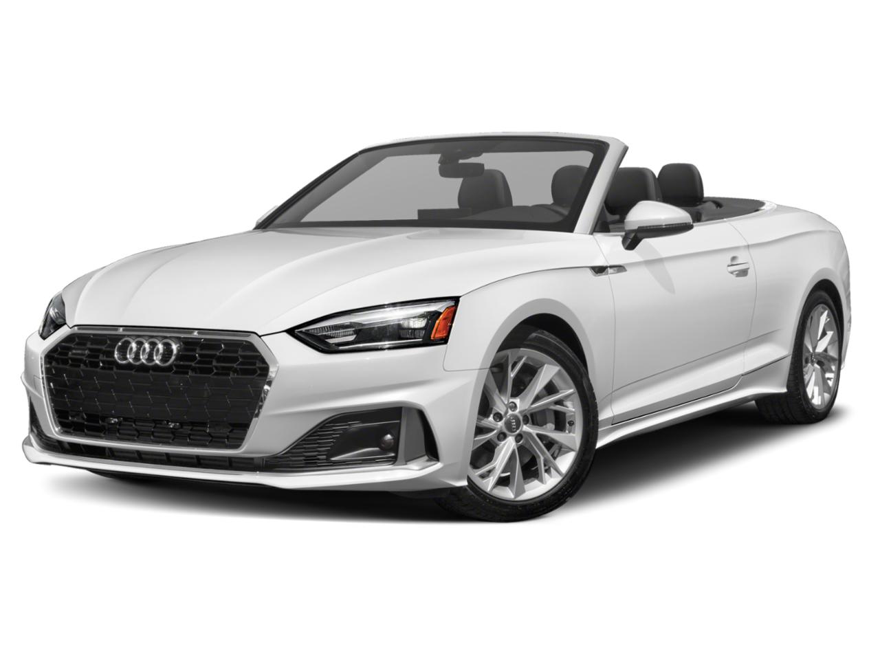 New 2021 Audi A5 Cabriolet Glacier White Metallic/Black Roof (With