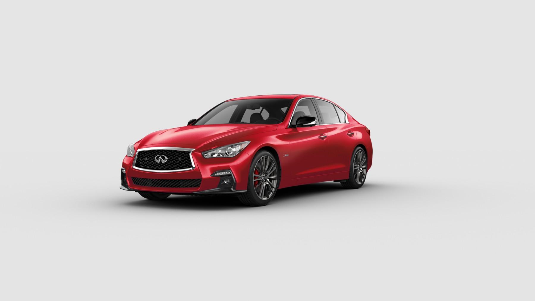 A 2019 INFINITI Q50 in West Long Branch NJ dealer CIRCLE INFINITI. Dynamic Sunstone Red RED