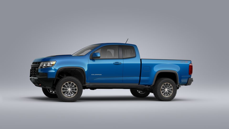 Bright Blue Metallic 2021 Chevrolet Colorado Extended Cab Long Box 4
