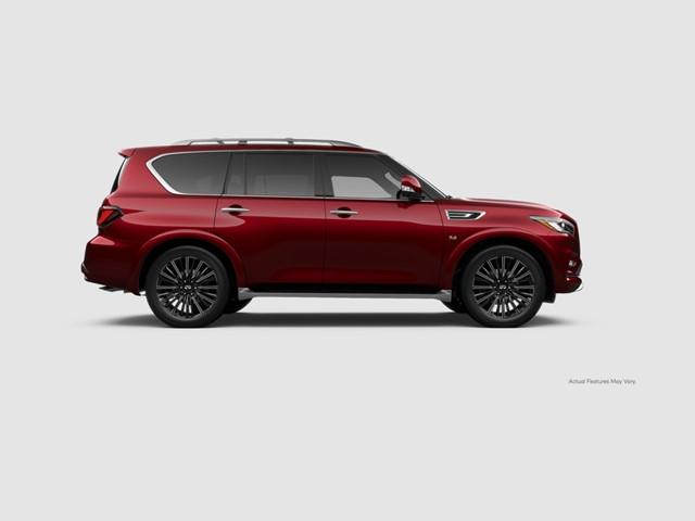 A 2020 INFINITI QX80 in Elkhorn NE dealer INFINITI of Omaha. Coulis Red ...